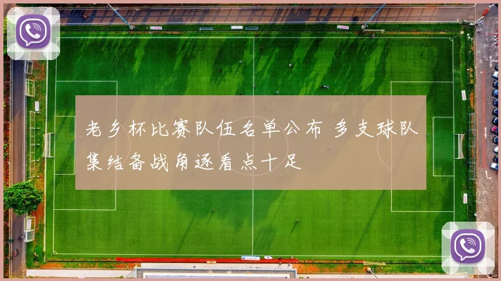 老乡杯比赛队伍名单公布 多支球队集结备战角逐看点十足